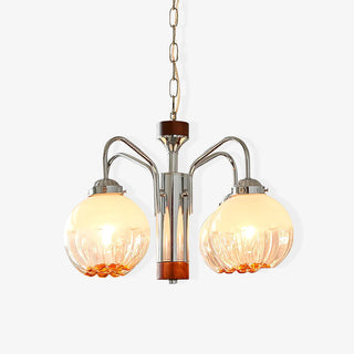 Ulliria Lustre Art Nordique Fleur En Noyer Et Verre