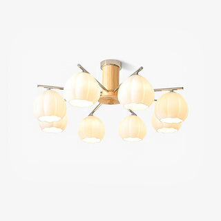 Ezoror Plafonnier Verre Bourgeons Fleur Art Nordique