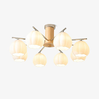Ezoror Plafonnier Verre Bourgeons Fleur Art Nordique