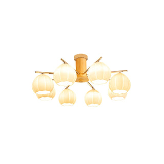 Ezoror Plafonnier Verre Bourgeons Fleur Art Nordique