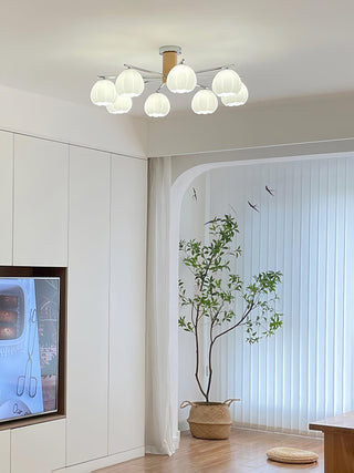 Ezoror Plafonnier Verre Bourgeons Fleur Art Nordique
