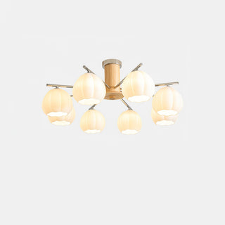 Ezoror Plafonnier Verre Bourgeons Fleur Art Nordique