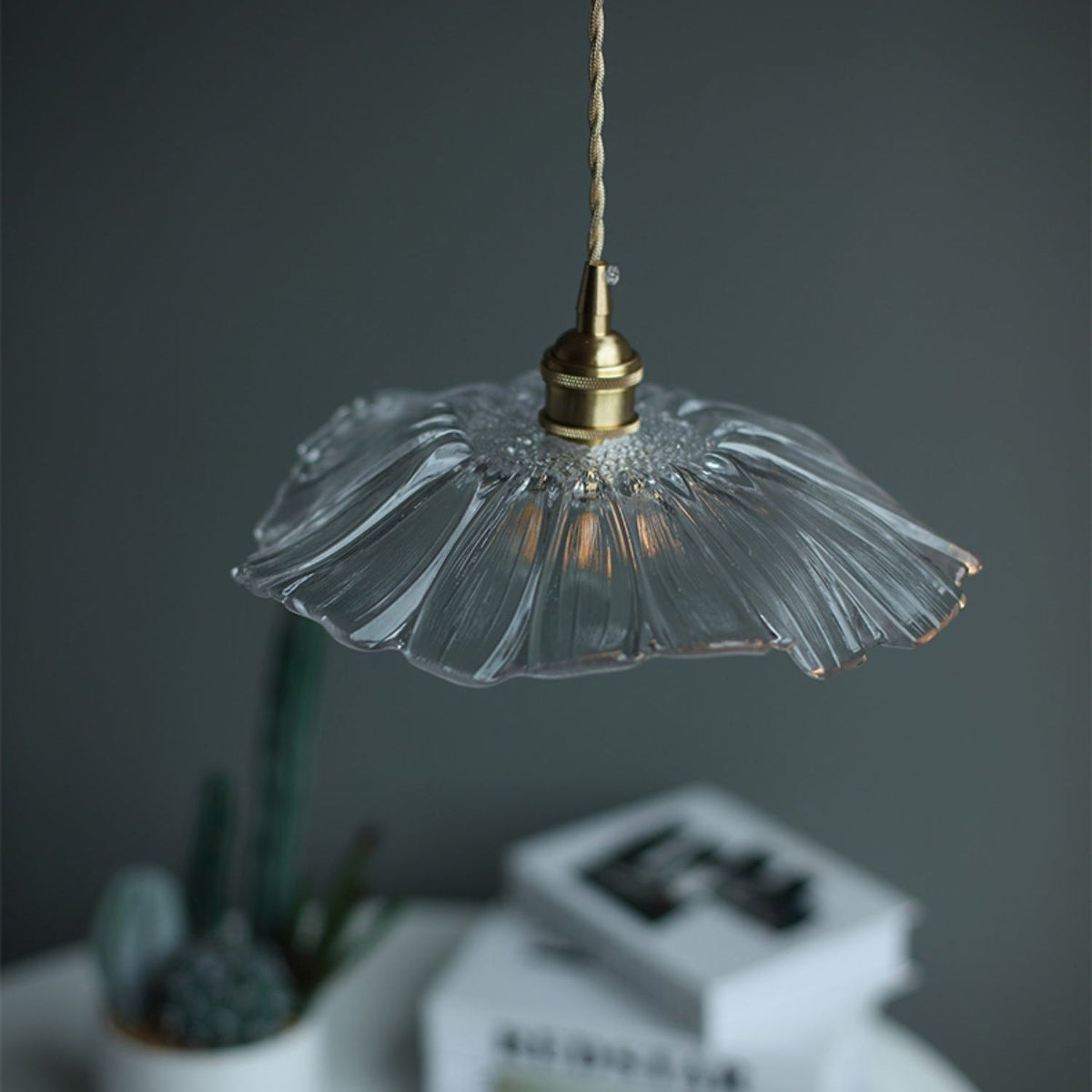Aurvarira Suspension Art Laiton Verre Moderne Minimaliste