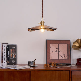 Utalira Suspension Moderne en Laiton et Verre