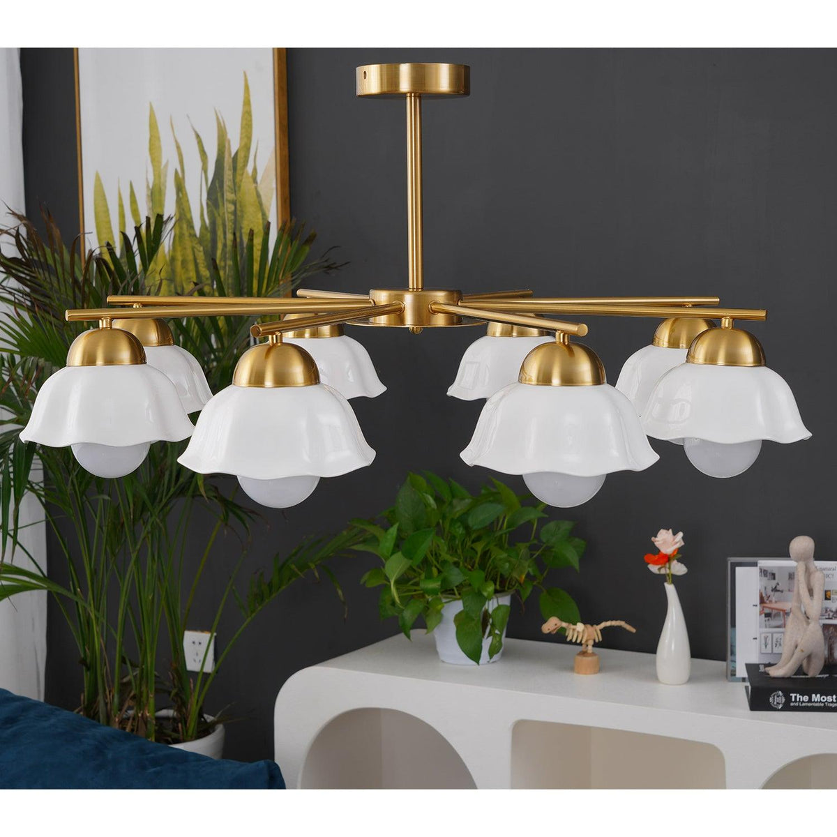 Zasila Nordic Art Flower Shade Ceramics Lustre