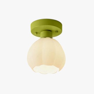 Zevinora Plafonnier Semi-En Verre Fleur