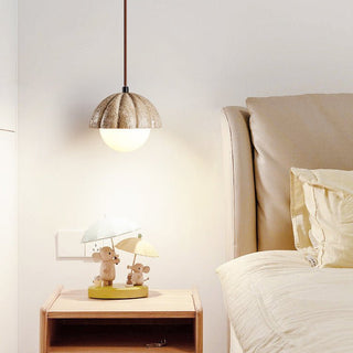 Fluted Orb Pendant Lamp-Neutral Decor
