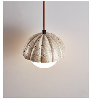 Fluted Orb Pendant Lamp-Neutral Decor