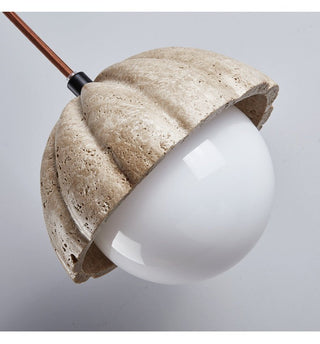Fluted Orb Pendant Lamp-Neutral Decor