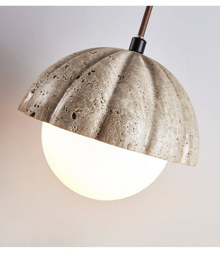 Fluted Orb Pendant Lamp-Neutral Decor