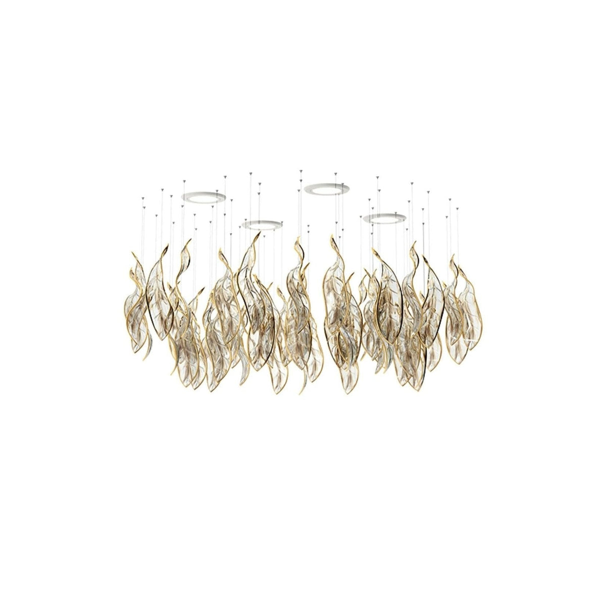 Neleira Lustre Feuille Cascadant Luxe