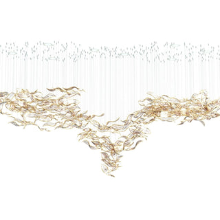 Lustra Lustre Feuille Cascadant Luxe