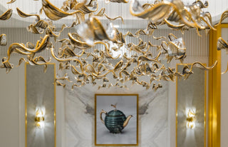 Lustra Lustre Feuille Cascadant Luxe