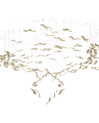 Lustra Lustre Feuille Cascadant Luxe