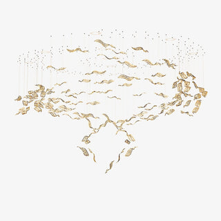 Lustra Lustre Feuille Cascadant Luxe