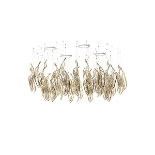 Lustra Lustre Feuille Cascadant Luxe