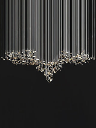 Lustra Lustre Feuille Cascadant Luxe