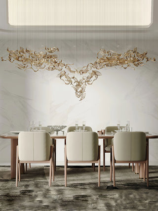 Lustra Lustre Feuille Cascadant Luxe