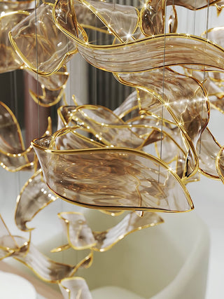 Lustra Lustre Feuille Cascadant Luxe
