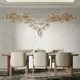 Lustra Lustre Feuille Cascadant Luxe