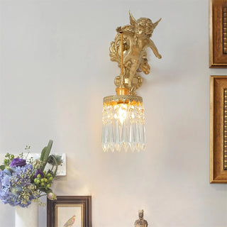 Aged Applique Murale en Verre Ange Volant