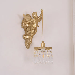 Aged Applique Murale en Verre Ange Volant