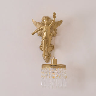 Aged Applique Murale en Verre Ange Volant