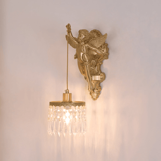 Aged Applique Murale en Verre Ange Volant