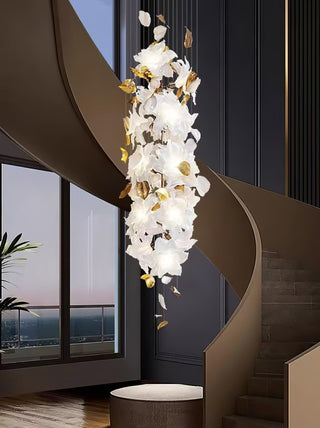 Araeos Lustre en Laiton Fleurs Volantes et Papillons