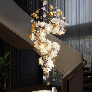 Araeos Lustre en Laiton Fleurs Volantes et Papillons