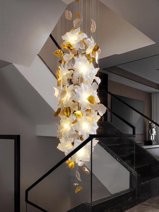 Araeos Lustre en Laiton Fleurs Volantes et Papillons