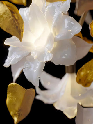 Araeos Lustre en Laiton Fleurs Volantes et Papillons