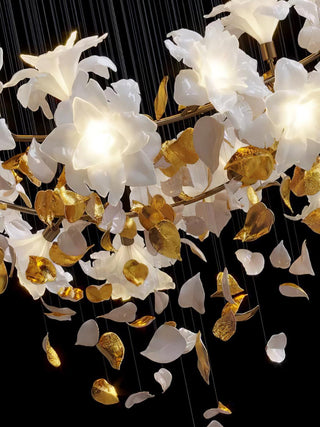 Araeos Lustre en Laiton Fleurs Volantes et Papillons