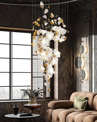 Araeos Lustre en Laiton Fleurs Volantes et Papillons
