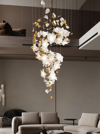 Araeos Lustre en Laiton Fleurs Volantes et Papillons