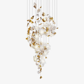 Araeos Lustre en Laiton Fleurs Volantes et Papillons