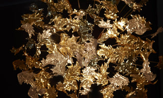 Cosolion Lustre en Verre Clair Ambre en Forme d'Oiseau