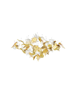 Cosolion Lustre en Verre Clair Ambre en Forme d'Oiseau
