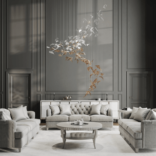 Cosolion Lustre en Verre Clair Ambre en Forme d'Oiseau