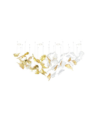 Cosolion Lustre en Verre Clair Ambre en Forme d'Oiseau