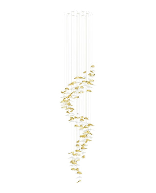 Cosolion Lustre en Verre Clair Ambre en Forme d'Oiseau