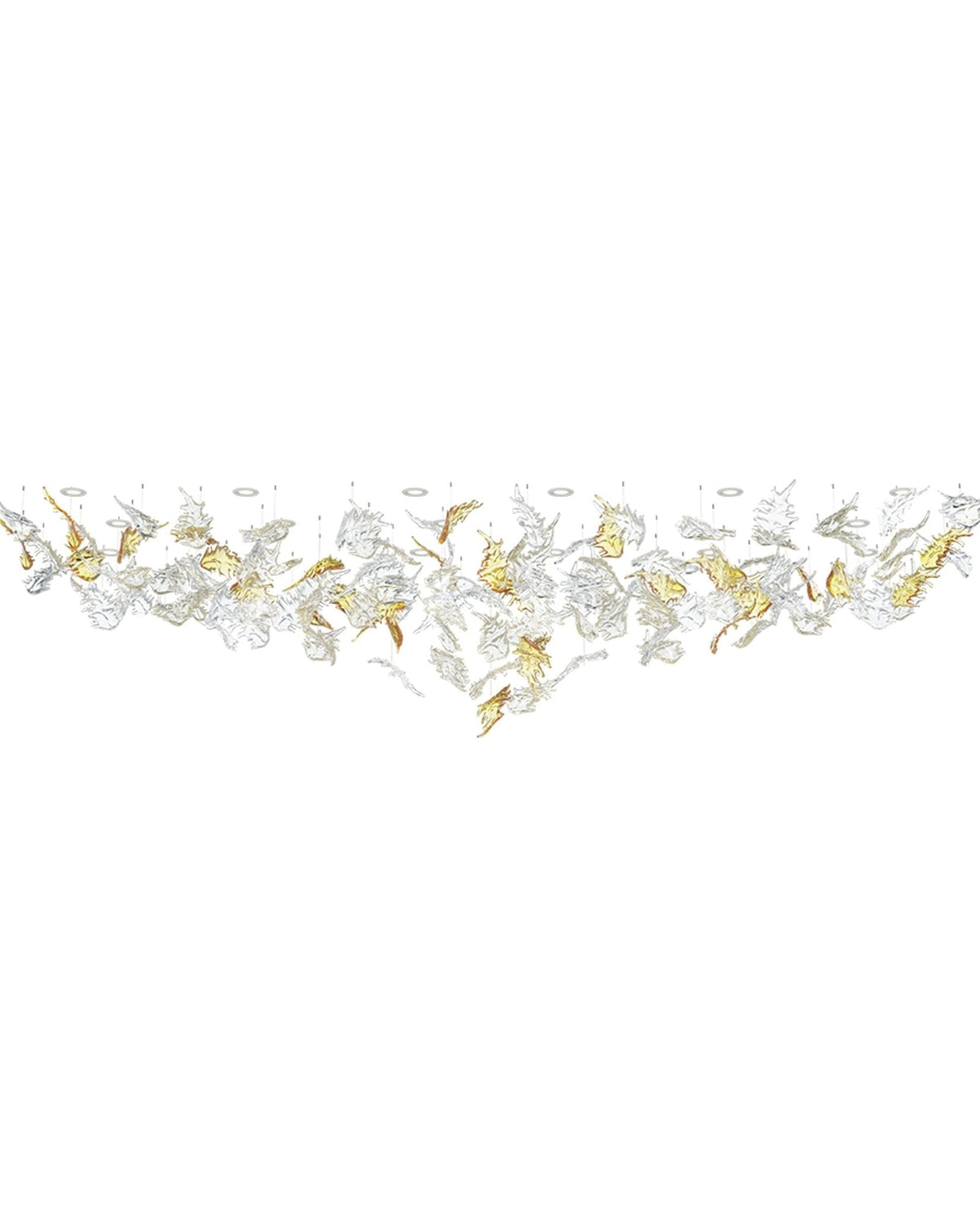 Cosolion Lustre en Verre Clair Ambre en Forme d'Oiseau
