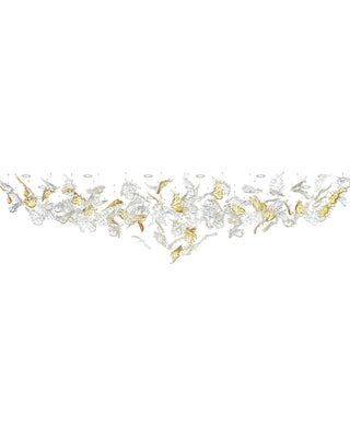 Cosolion Lustre en Verre Clair Ambre en Forme d'Oiseau