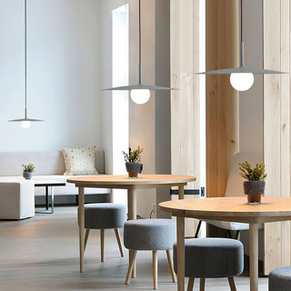 Lustra Suspension Lampe Abat-jour Plat pour Salon