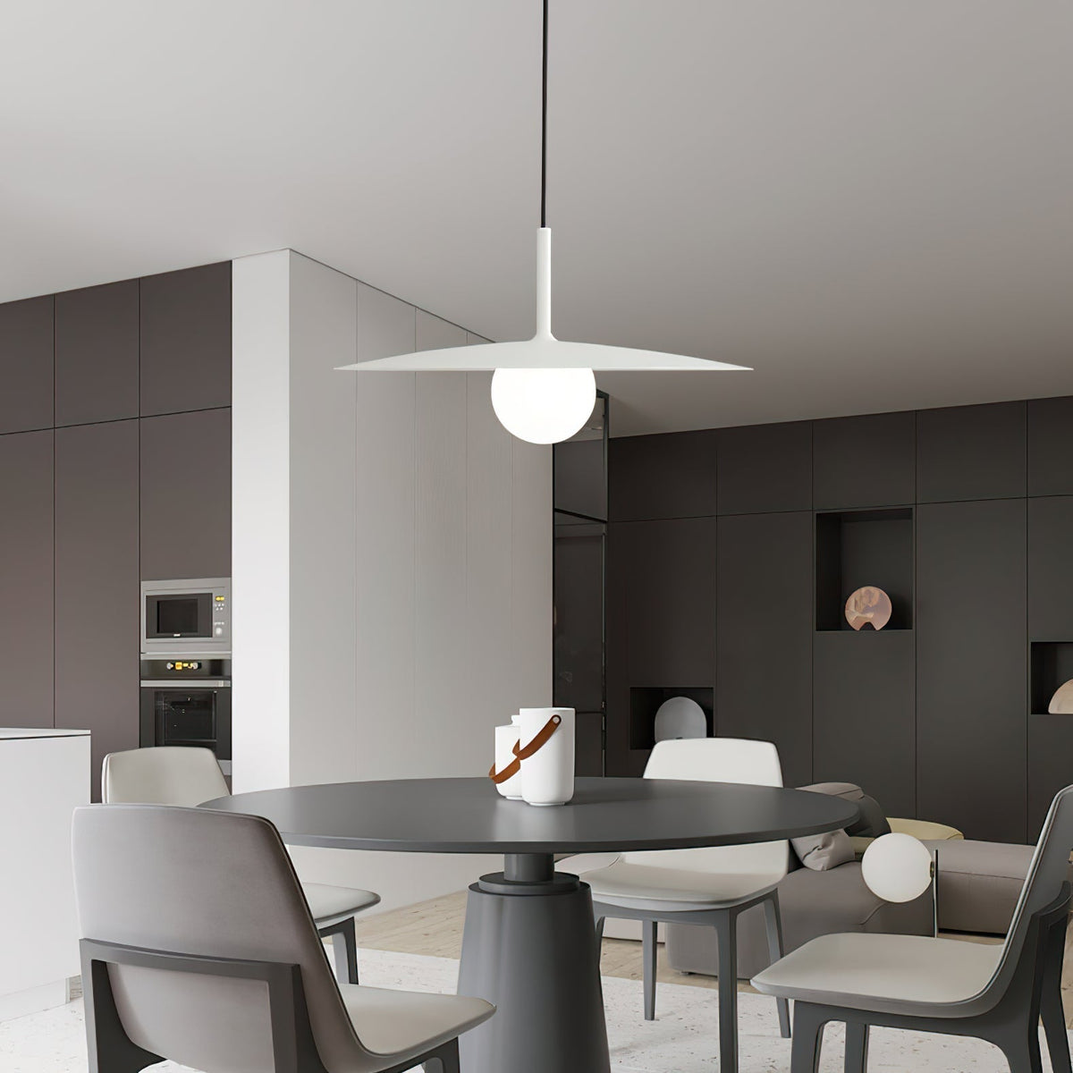 Breneris Suspension Lampe Abat-jour Plat pour Salon