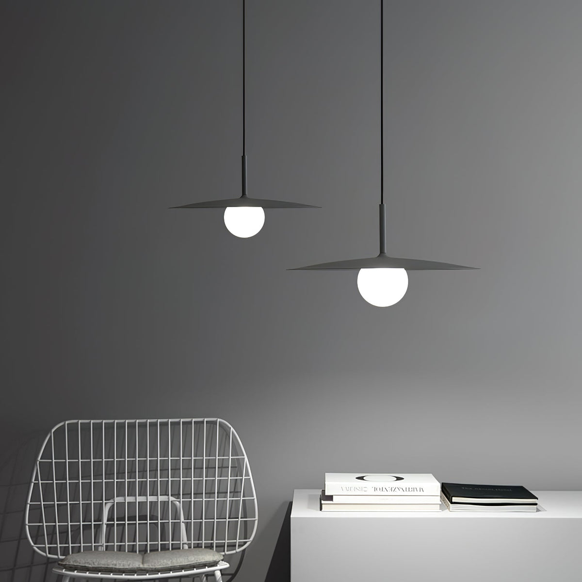 Breneris Suspension Lampe Abat-jour Plat pour Salon