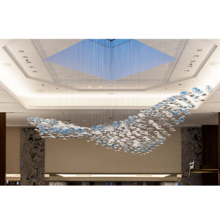 Ilvyniel Lustre en Verre de Cristal Forme Vague