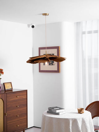 Lustra Suspension Lampe Feuille de Lotus en Papier Pliée Florale-Luire