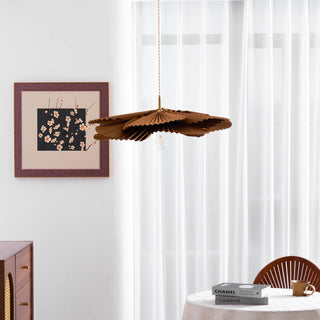 Lustra Suspension Lampe Feuille de Lotus en Papier Pliée Florale-Luire