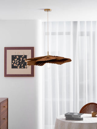 Lustra Suspension Lampe Feuille de Lotus en Papier Pliée Florale-Luire